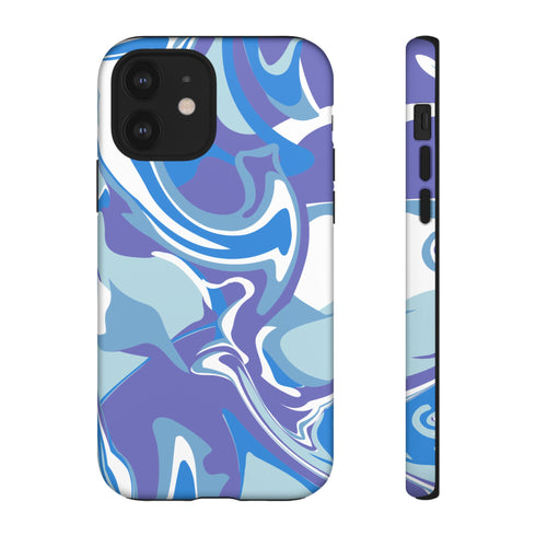 Blue Marble Swirl Phone Case in Blue