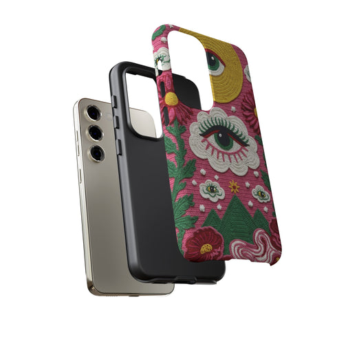 Maximalist Eye Cloud Faux Crochet Tough Case in Matte