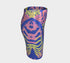High-waisted mini skirt with a vibrant pastel tiger stripe pattern in electric blue, soft pink, yellow, and violet. The bodycon silhouette hugs curves with a comfy elastic waistband and stretch fabric. Available in smooth performance fabric or glitter finish. A maximalist fashion piece for festivals, summer outfits, and ravewear.