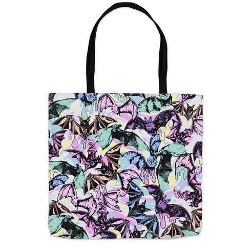 Bats in Lavender Twilight Large Tote Bag in Bat Motif