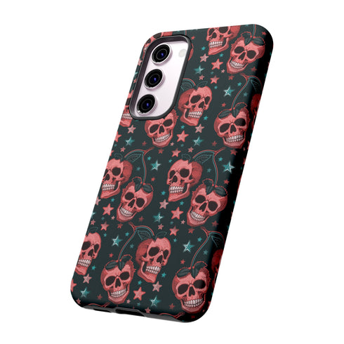 Pink Cherry Skull Phone Case