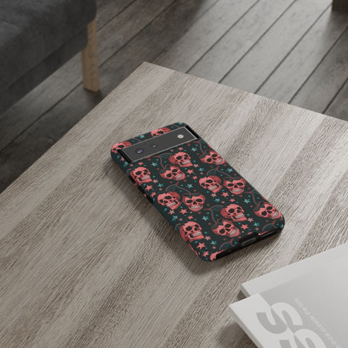 Pink Cherry Skull Phone Case