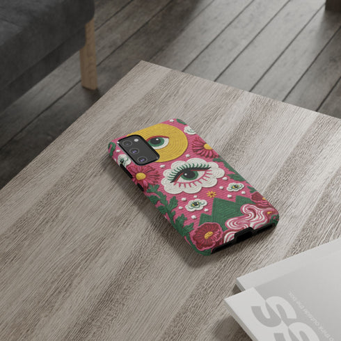 Maximalist Eye Cloud Faux Crochet Tough Case in Matte