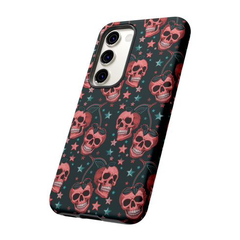 Pink Cherry Skull Phone Case