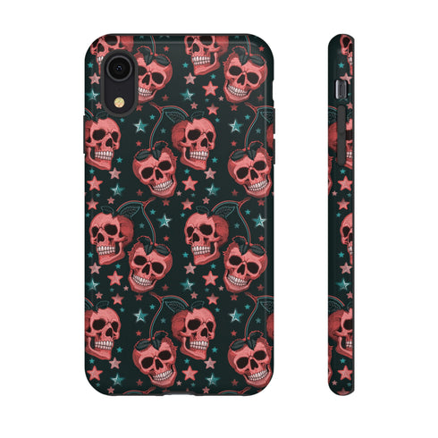 Pink Cherry Skull Phone Case