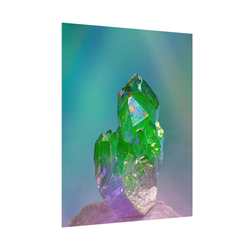 Raw Green Quartz Cluster Fine Art Print