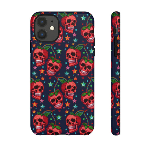 Red Cherry Skull Phone Case