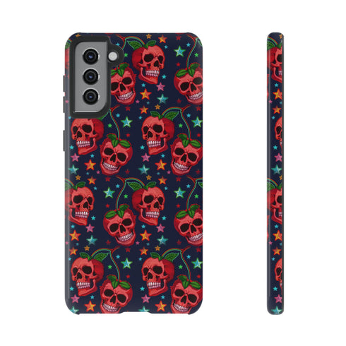 Red Cherry Skull Phone Case