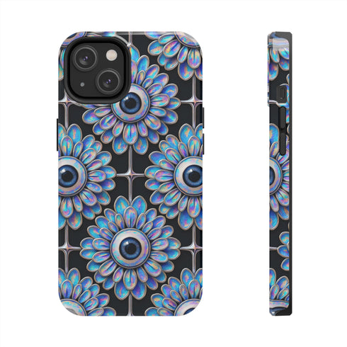 Gothic Floral Eyeball Phone Case - Weirdcore Iridescent iPhone and Samsung Galaxy Protective Cover
