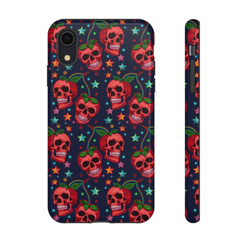 Red Cherry Skull Phone Case