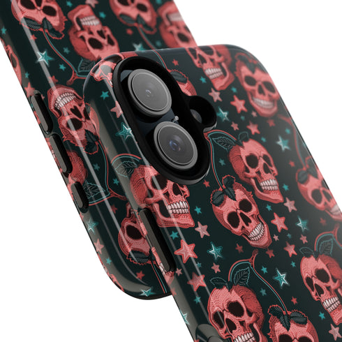 Pink Cherry Skull Phone Case
