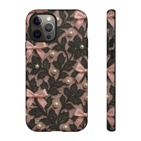 Lace & Pearls Coquette Phone Case