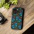 Skull Cherry Phone Case in Blue