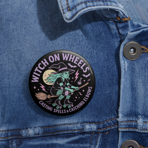 Roller Skater Pin – Pastel Goth Witch Pin With Safety Back & Scratch Resistant Metal