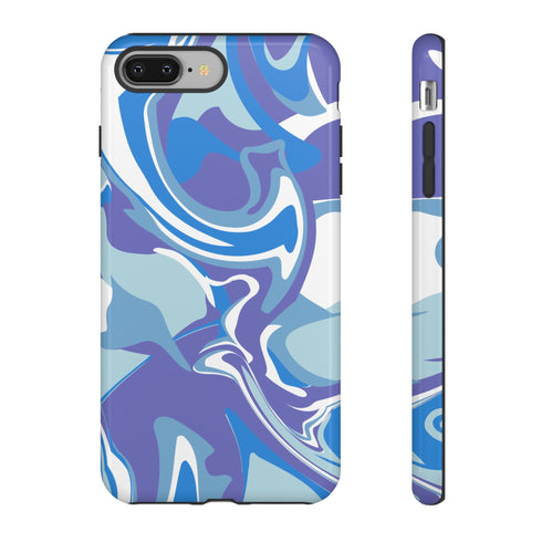 Blue Marble Swirl Phone Case in Blue