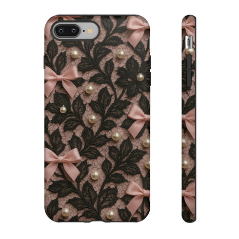 Lace & Pearls Coquette Phone Case