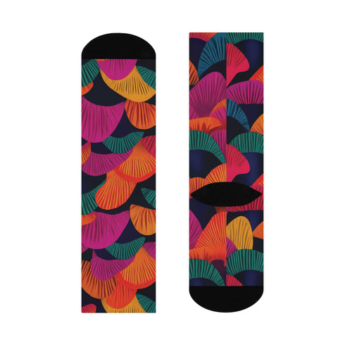 Psychedelic Colorful Mushroom Socks