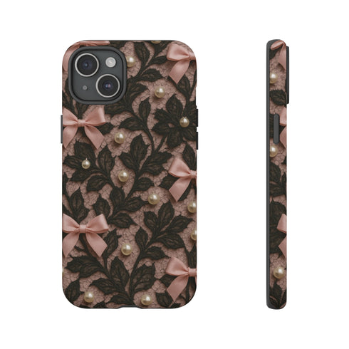 Lace & Pearls Coquette Phone Case