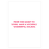 Quirky Christmas card featuring grim reaper in Santa hat. Pink background with bats, snowflakes, skull motifs. Text reads 'Grave Tidings We Bring'. Humorous blend of holiday cheer and gothic aesthetic. Perfect for alternative Christmas greetings.