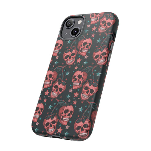 Pink Cherry Skull Phone Case