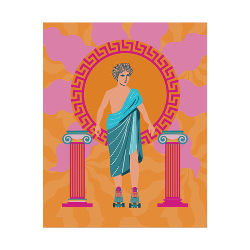 Roller Skate Greek Art Print