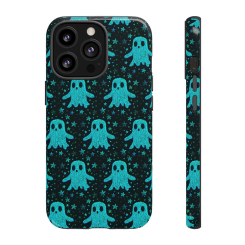 Blue Kawaii Ghost Phone Case