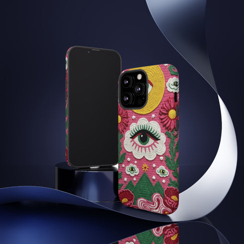 Maximalist Eye Cloud Faux Crochet Tough Case in Matte