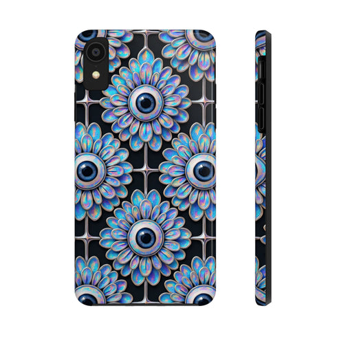 Gothic Floral Eyeball Phone Case - Weirdcore Iridescent iPhone and Samsung Galaxy Protective Cover