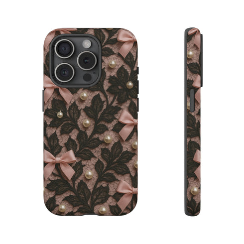 Lace & Pearls Coquette Phone Case