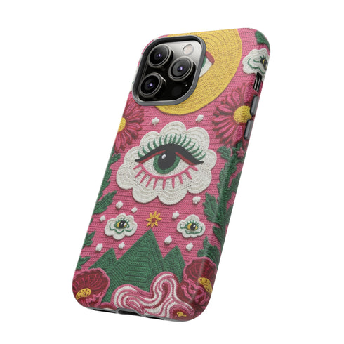 Maximalist Eye Cloud Faux Crochet Tough Case in Matte