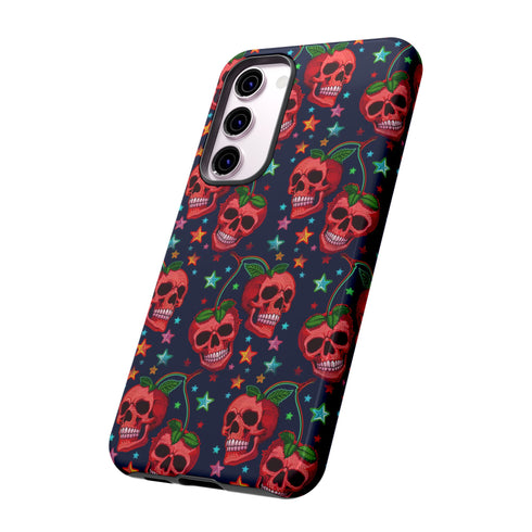 Red Cherry Skull Phone Case