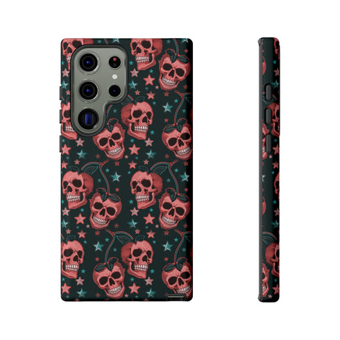 Pink Cherry Skull Phone Case