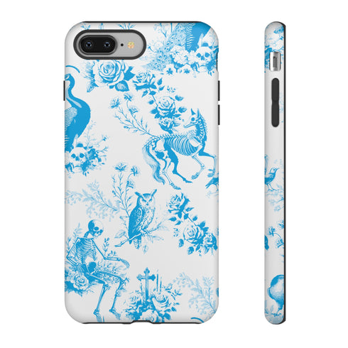 Vintage Toile Print Skeleton Phone Case