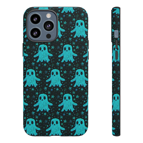 Blue Kawaii Ghost Phone Case