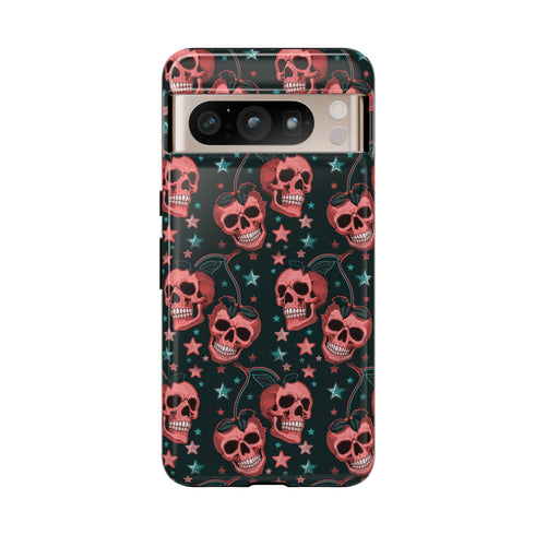 Pink Cherry Skull Phone Case