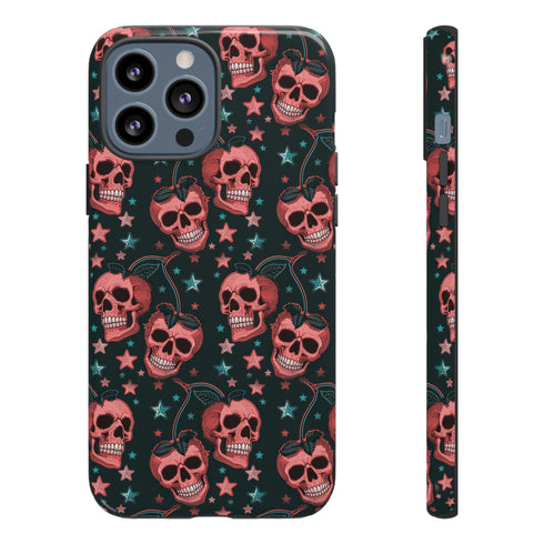 Pink Cherry Skull Phone Case