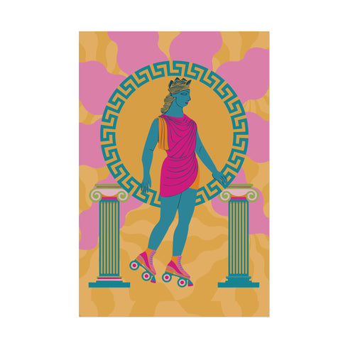 Roller Skating Goddess Art Print