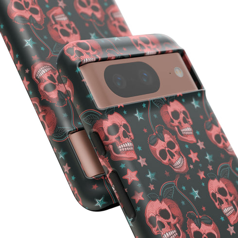 Pink Cherry Skull Phone Case