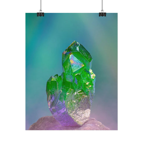 Raw Green Quartz Cluster Fine Art Print