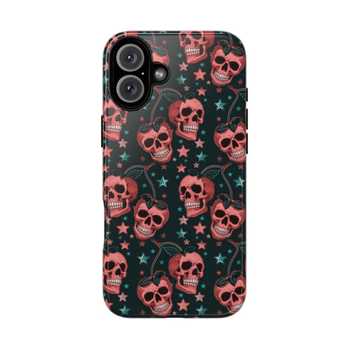 Pink Cherry Skull Phone Case