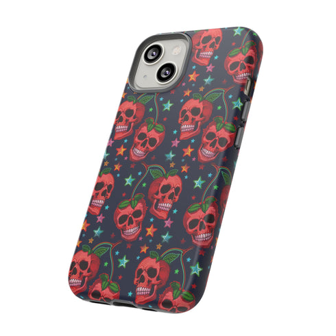 Red Cherry Skull Phone Case