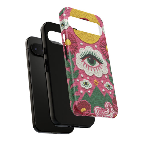 Maximalist Eye Cloud Faux Crochet Tough Case in Matte
