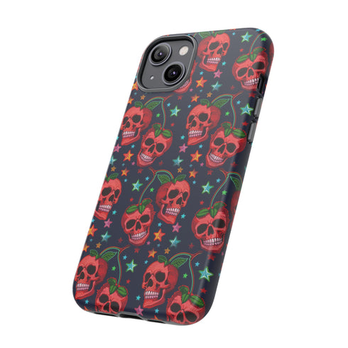 Red Cherry Skull Phone Case