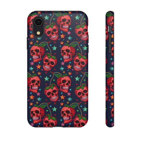 Red Cherry Skull Phone Case