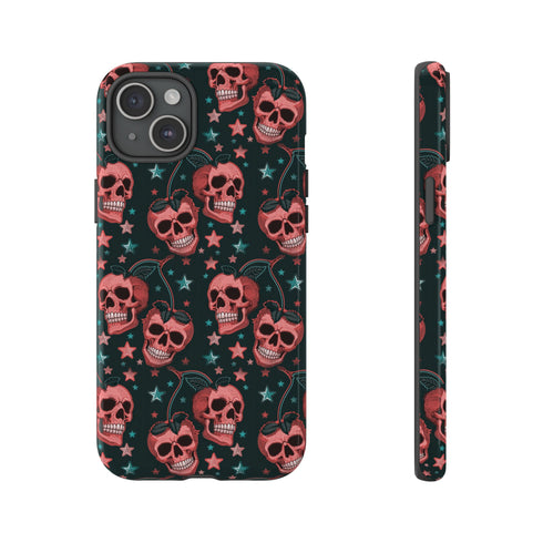 Pink Cherry Skull Phone Case