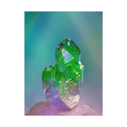 Raw Green Quartz Cluster Fine Art Print