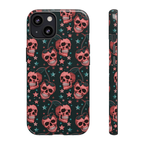 Pink Cherry Skull Phone Case