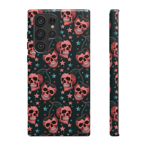 Pink Cherry Skull Phone Case