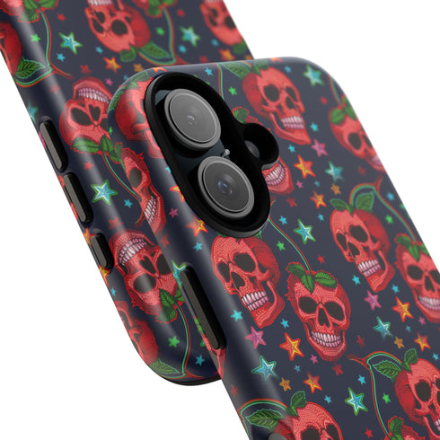 Red Cherry Skull Phone Case