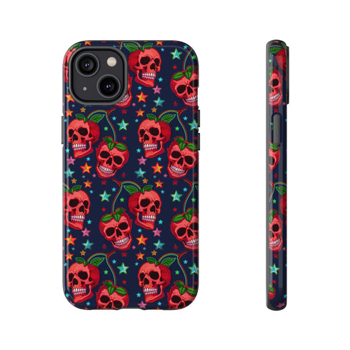Red Cherry Skull Phone Case